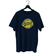 Resim Bluu Barbell Sporcu T-Shirt Bisiklet Yaka (528818967) Lacivert 