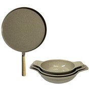 Resim Thermoad 2'li Vizon Gözleme Tavası 36 CM ve 3'lü 18-20-22 CM Güveç Sahan Set Kapaksız 