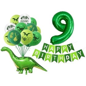 Resim Maiyame 32 Ve 12 İnç Klasik Dinozor Kartoon Balon Seti - Doğum Günü Partisi Sayı Ve Hayvan Figürlü Lateks Paketi 