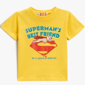 Resim Erkek Bebek Süper Köpek Krypto Baskılı Tişört Super Pets Lisanslı 