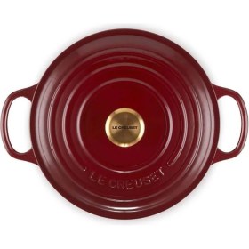 Resim Döküm Demir Yuvarlak Güveç Tenceresi, 28CM, 6,7 L, Ideal Yavaş Pişirme ve Fırınlama Için 