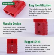 Resim Chuangyinshop Agashe 8pcs Black 50a Hızlı Bağlantı Kablolama Konnektör Seti Anderson Uyumlu 