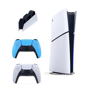 Resim Sony Playstation 5 Slim Digital + 2. Mavi Dualsense + Şarj İstasyonu (İthalatçı Garantili) 