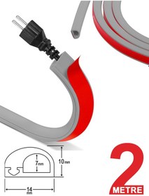 Resim Greentech Esnek Kablo Kanalı Gri / Gt-kk02 