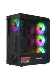 Resim Rampage Compact 4x120mm Rgb Fan 750w Power Oyuncu Bilgisayar Kasası 