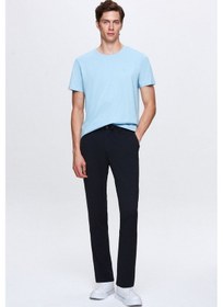 Resim D's Damat Ds Damat Slim Fit Lacivert Beli Lastikli Bağcıklı Fermuarlı Likralı Rahat Jogger Pantolon 2HC03ORTJGR01 Lacivert 