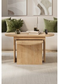 Resim Bofigo 2li Orta Sehpa Dekoratif Sehpa Yan Sehpa Açelya Safir Meşe Safir Meşe 