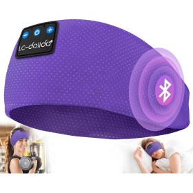 Resim Lc-Dolida Uyku Maskesi - Kablosuz Kulaklıklar - Bluetooth 5.2 - Havai Mor 