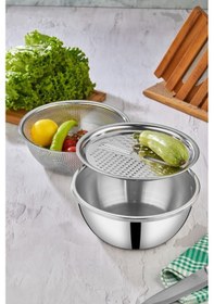 Resim Cooker 24 Cm 3lü Çelik Mutfak Seti Ckr3490 