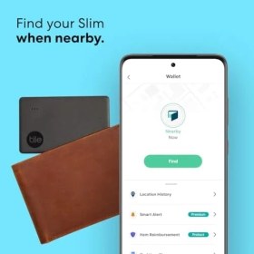 Resim Slim Smart Tag, Siyah, Bluetooth Takip Cihazı, Cüzdan, Bagaj Etiketleri Için Eşya Bulucu, 76 Metre Mesafeye Kadar, Suya Dayanıklı, Ios ve Uyumlu 