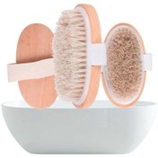 Resim MİVOLA Parlak Ve Pürüzsüz Görünüm Sağlayan %100 Doğal At Kılı Selülit Fırçası (oval) 