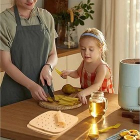 Resim Hereveoyuncak 250 Adet Air Fryer Pişirme Kağıdı Tek Kullanımlık Hava Fritöz Yağ Geçirmez Yapışmaz Gıda Pişirme Kağıdı Delikli Karre Model 
