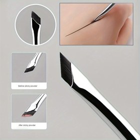 Resim Hassas Açılı Eyeliner & Kaş Fırça Seti - Kusursuz Makyaj Uygulaması için Ultra İnce, Parfümsüz Sentetik Kıllar 