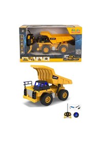 Resim 1:24 Uzaktan Kumandalı Damperli Kamyon - 5 Kanal Hareketli Şarjlı İş Makinesi Çok Renkli 