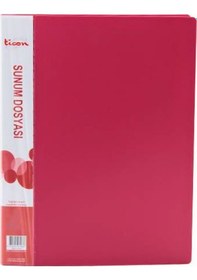 Resim A4 Boy İçin Ticon Sunum Dosyası 10 Sayfa Hazır Poşetli Dosya 1 Adet Kırmızı 