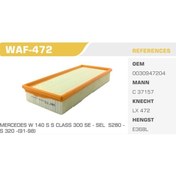 Resim WINKEL WAF-472 WINKEL HAVA FİLTRESİ MERCEDES S KLASSE W140 S 280 