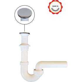 Resim Dallmer Koku Önleyici Lavabo Sifonu 100/0, 1 1/4'', DN40, Pop-Up Süzgeçli, Koku Yapmaz, Kolay Uygulanır, Her Yöne Dönebilen Mafsallı 40'lık Çıkış Borulu 