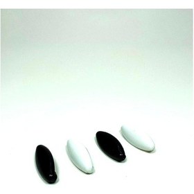 Resim Royaleks 4 Adet Plastik Çengelli Eşarp Ve Şal İğnesi Siyah Beyaz 4 Cm Çok Renkli 