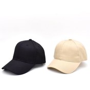 Resim Külah Unisex Ayarlanabilir Spor Basic Kep Şapka | Siyah Bej 2li Paket 