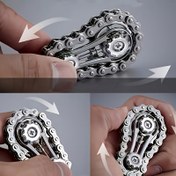 Resim EDC Gear Zincir Döner Saklama Parçacığı Parmak Gyro Flywheel Zincir Rahatlatıcı Egzersiz Fokus Metal Malzeme Oyuncak 14 yaş ve üzeri için uygun 
