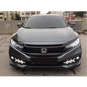 Resim Genel Markalar Honda Civic İçin Uyumlu Fc5 (2019+) Makyajlı Kasa Ön Sis Ledi Uçak Ağaç Dizayn Hareketli 
