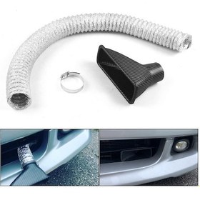 Resim Araba Modifiye Ön Tampon Karbon Fiber Giriş Borusu 