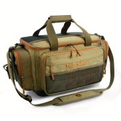 Resim FunVZU Balıkçılık Malzemesi Kutusu Çantası 3600 Tackle Box için - Dayanıklı Yastıklı Omuz Askısı, Fermuar Kapatma, File Cepler & Organizasyon Bölmeleri - Tatlısu ve Tuzlu Su Balıkçılık Ekipmanı, Kamp Malzemeleri Düzenleyici (Kahverengi), Sağlam Fermuar Kapatma 
