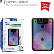 Resim Sunix BTS-70 TWS 6.5" Mikrofonlu Ledli Bluetooth Hoparlör Sunix