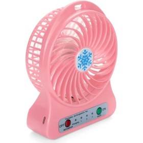 Resim Powermaster Pm-21881 Masa Üstü Usb Li Pilli Mini Fan Vantilatör Şarjlı Pil Kullanılabilir 