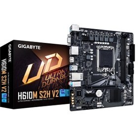 Resim GIGABYTE H610M S2H V2 rev.1.0, 2xDDR5, M.2, D-SUB, 2xDP, HDMI, 12-13-14.Nesil, LGA1700 Soket, Anakart 
