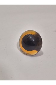 Resim Hasyılmaz Amigurumi Peluş Oyuncak Vidalı Göz 18mm Sarı Siyah (10 Adet) 