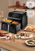 Resim Karaca Multifry Xxxl 4+4 Litre Dijital Twin Iki Hazneli Airfryer 