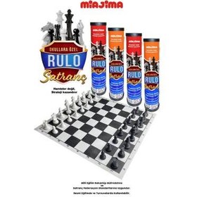 Resim Miajima Rulo Satranç Takımı Taşıma Çantalı Kapaklı 