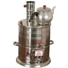 Resim Anka Odunlu 1demlikli 5 Litre Paslanmaz Semaver 