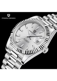 Resim Pagani Design Pd-1645 Datejust Mekanik Otomatik Japon Seiko Nh35a Mekanizma Safir Cam Su Geçirmez Erkek Çelik Saat Beyaz Diğer 