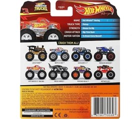 Resim Wheels Monster Trucks 1:64 Arabalar, Büyük Tekerlekli, FYJ44 
