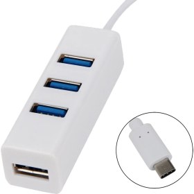 Resim Alfais 4968 Type C USB 3.1 Çoklayıcı 4 Port Hub Switch 