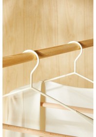 Resim Ocean Home Textile 2'li Ahşap Destekli Omuz Formlu Mat Beyaz Renk Metal Giysi Askısı 21.5 X 42 X 0.5 Cm Beyaz 