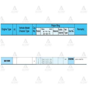 Resim Segman Almera 02-07 1.5 / 73.60mm / Qg15de / Std Takım 23295-std 