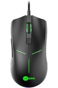 Resim Pazarcan Lecoo Ms109 Kablolu 6400Dpi Rgb Led Aydınlatmalı 8 Makro Tuşlu Gaming Optik Mouse Siyah 