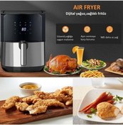 Resim Dalle 5.5 Lt Xl Yağsız Dijital Airfryer Fritöz 1700 Watt 
