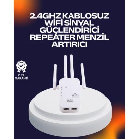 Resim İlkyaz Fashion Yüksek Hızlı Parazit Önleyici Wifi Repeater Router ILKYZ-KRGRS34 
