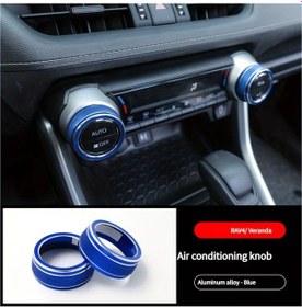 Resim Xuweiwei Toyota Rav4 Rv4 2020-2023 Klima Düğmeleri Işıklı Halka Mavi 2 Adet 