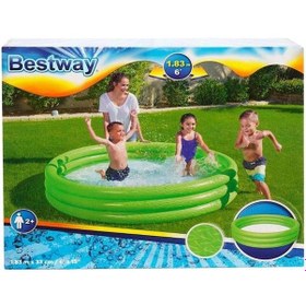 Resim Bestway Jumbo 3 Bölmeli Havuz Yeşil 183x33 Cm Çok Renkli 