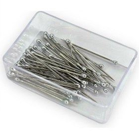 Resim Alivascarf Toplu İğne Gümüş Gri Renk 50 x 2 100 Adet 2.5cm - Eşarp ve Şal İğnesi - Kadın Tesettür İğne 
