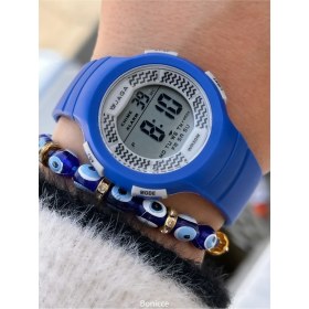 Resim Jaga Marka Havuz Deniz Kullanım Mavi Silikon Kordon Çocuk Kol Saati Bileklik Hediyeli 