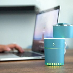 Resim Lattice Ortam Nemlendirme ve Dezenfektan Buhar Makinesi (Mavi) USB 