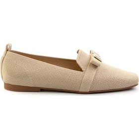 Resim Bej Kadın Loafer Ayakkabı K01327020382 Bej 