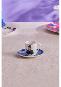 Resim Karaca Frida Kahve Fincanı Ve Tabağı Mavi 90 Ml 