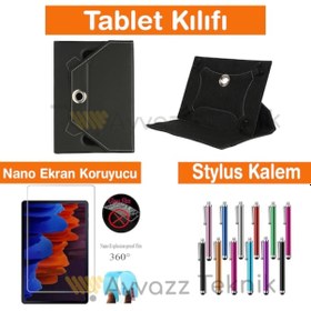 Resim Casper Uyumlu Via S48 Üniversal Tablet Kılıfı 3Lü Set 